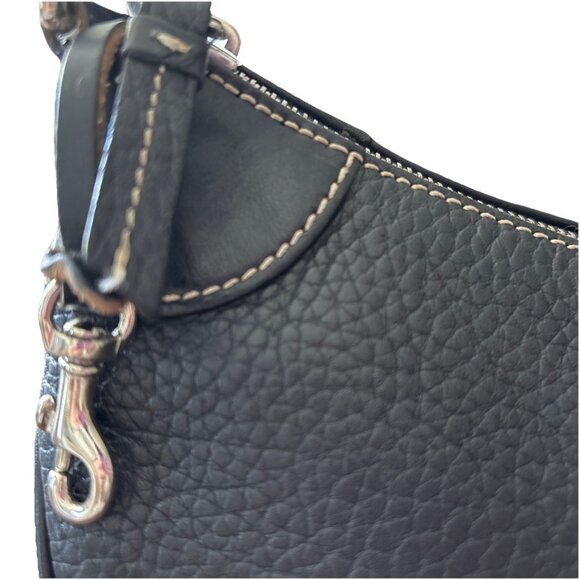 Dooney & Bourke Women's Handbag Purse Black Leather Shoulder Hobo 8 x 11”w-READ! - Picture 3 of 10